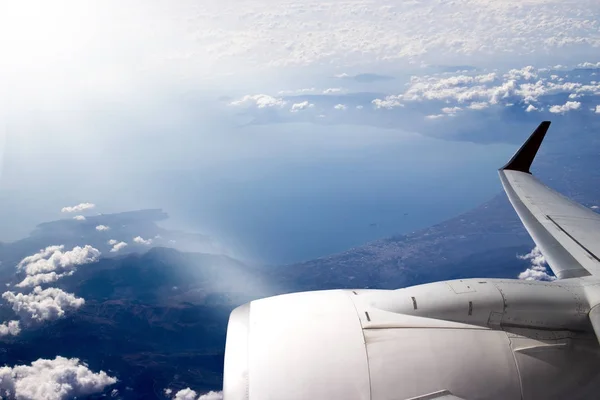 Plane Flight Mountain Travel — Stock Photo, Image