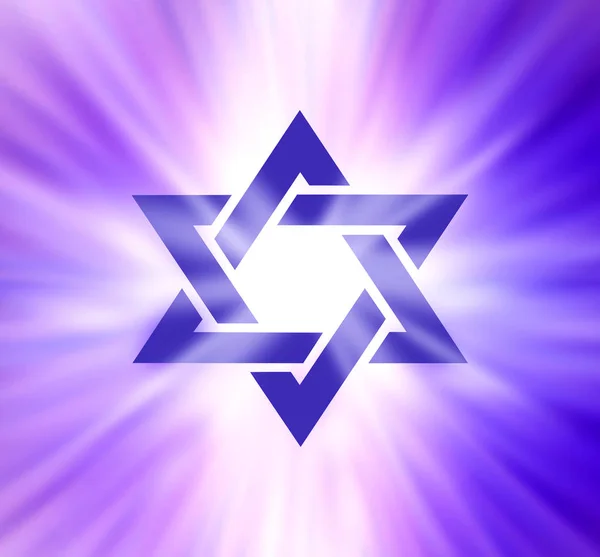 Étoile David Fond Juif Signe Religion — Photo