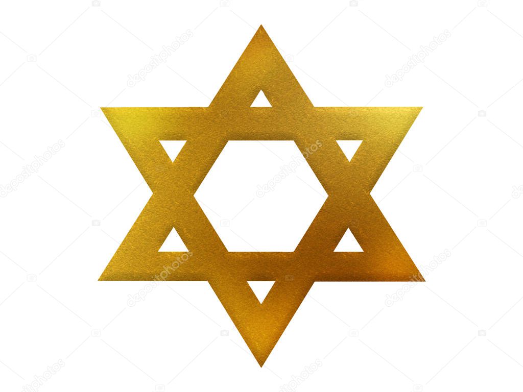 Star of David 3D Jewish background the sign of religion