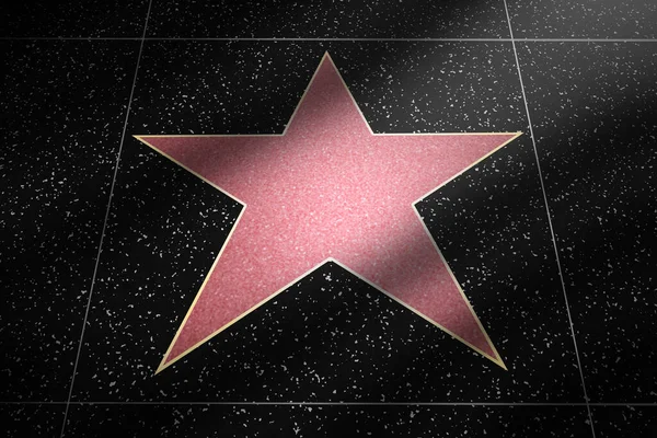 Hollywood Star Framed Boulevard Renderowanie — Zdjęcie stockowe