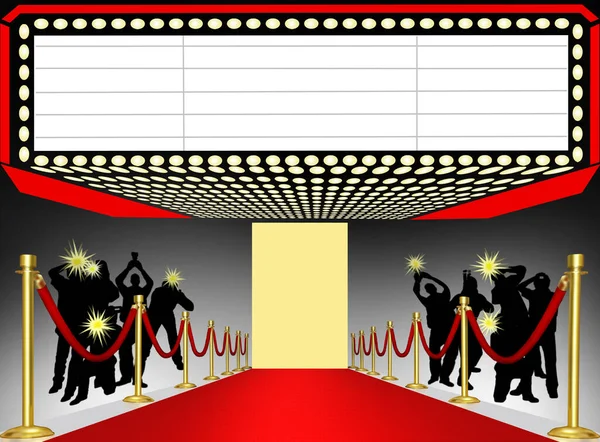 Red carpet paparazzi,3D illustration space for text