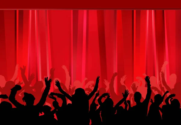 Аудиторія Червоні Штори Люди Фонова Вечірка — стокове фото