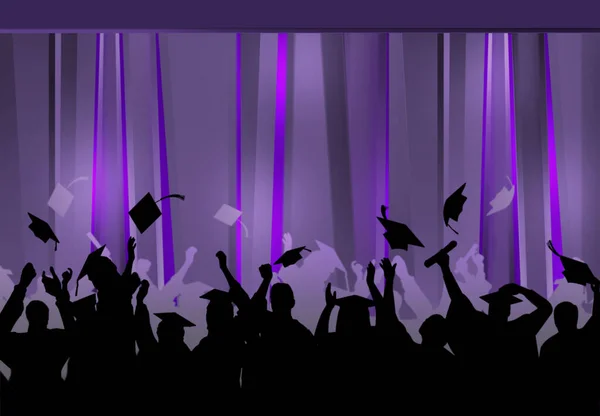 Graduação Celebração Pary Mauve Estudantes Universitários Formação — Fotografia de Stock