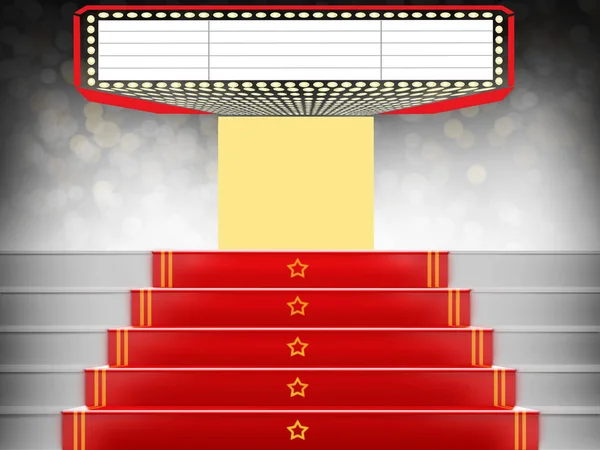 Red Carpet Staircase Space Text Vip — Stock Photo, Image