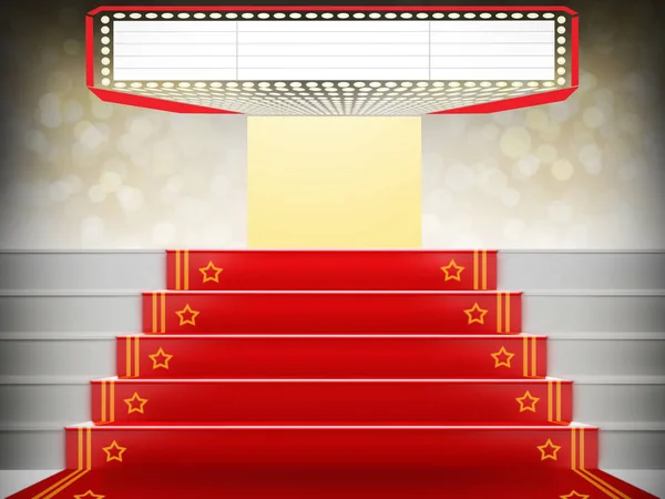 Red Carpet Staircase Space Text Vip — Stock Photo, Image