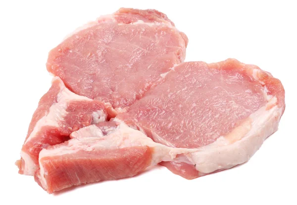 Carne crua fresca isolada a branco — Fotografia de Stock