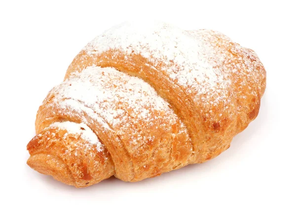 Croissant fresco isolato su bianco — Foto Stock