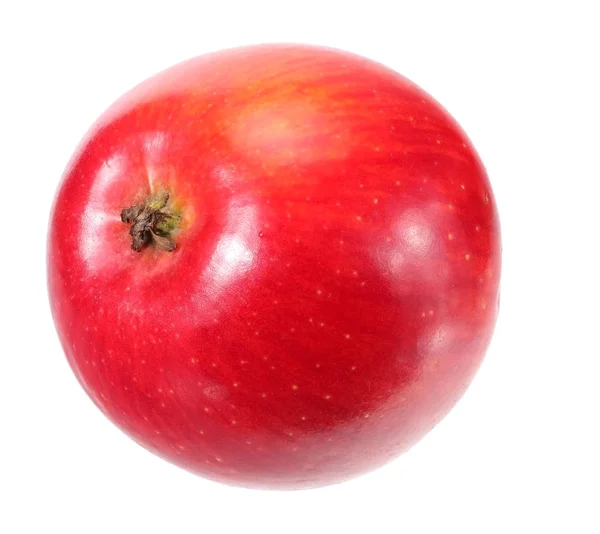 Una manzana roja aislada sobre fondo blanco — Foto de Stock