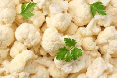 Karnabahar dokusu. Karnabahar arka planı. Karnabahar yakın çekim dokusu 