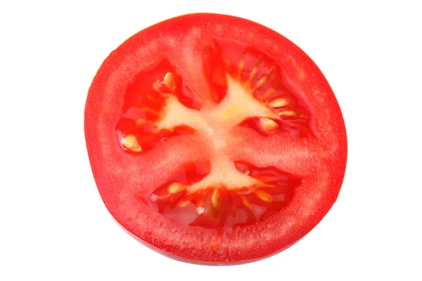 Slices of tomato isolated on a white background top view — Stock Photo, Image