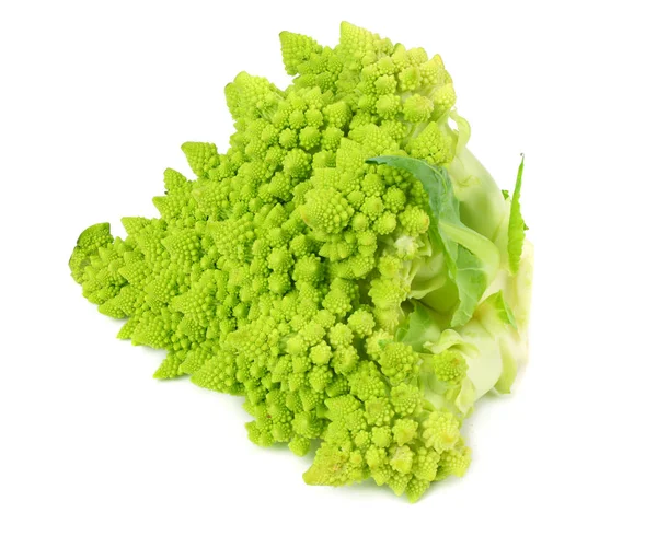 Romanesco brokkoli izolált fehér alapon. Római karfiol. — Stock Fotó