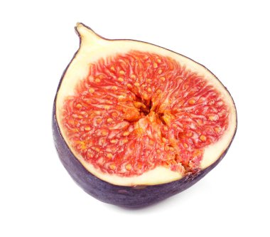 beyaz arka planda izole dilimlenmiş incir meyve 