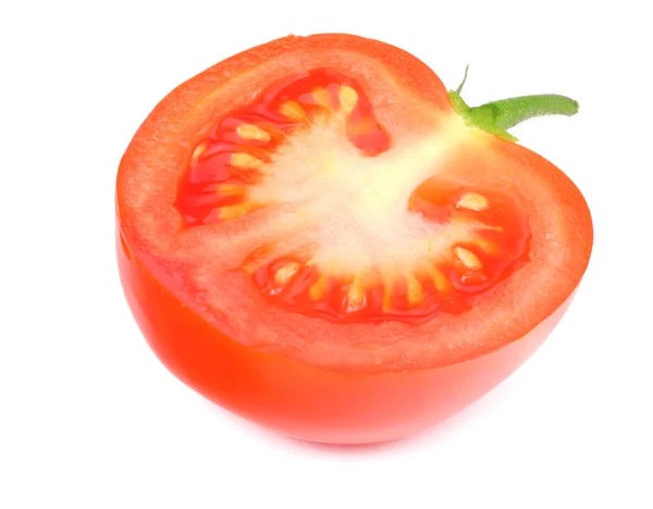 Slice of tomato isolated on white background — Stock Photo, Image