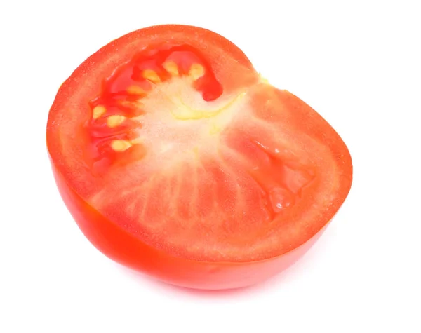 Slice of tomato isolated on white background — Stock Photo, Image