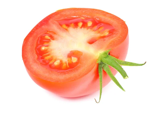 Kawałek pomidora izolowany na białym tle — Zdjęcie stockowe