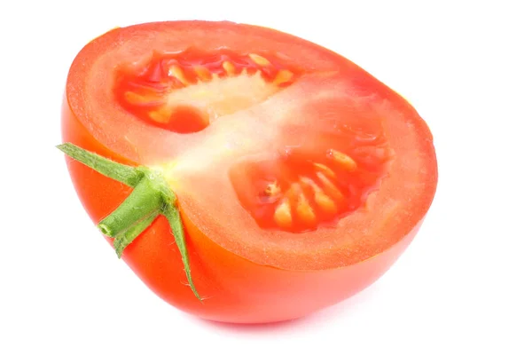 Slice of tomato isolated on white background — Stock Photo, Image