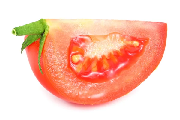 Krajíc rajčat izolované na bílém pozadí — Stock fotografie