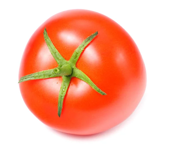 Enkele verse tomaat geïsoleerd op witte achtergrond — Stockfoto