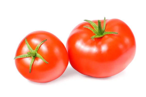 Tomates frescos isolados sobre fundo branco — Fotografia de Stock