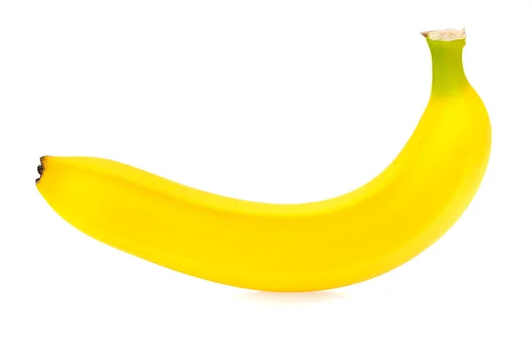 Banana Fresca Isolata Fondo Bianco Cibo Sano — Foto Stock