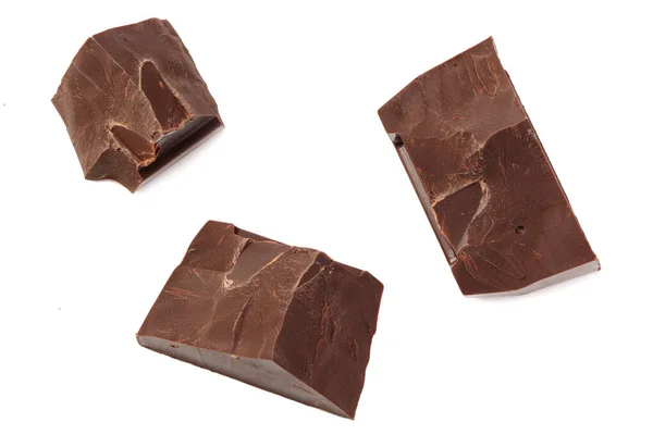 Bonbons Chocolat Fissurés Bonbons Isolés Sur Fond Blanc Vue Dessus — Photo