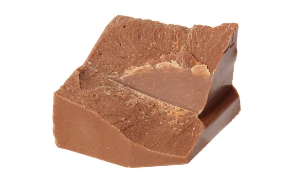Doces Chocolate Leite Rachado Doces Isolados Fundo Branco — Fotografia de Stock