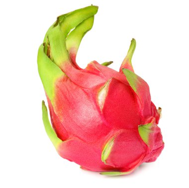 Olgun Ejder meyvesi beyaz arka planda izole edilmiş. Pitaya veya Pitahaya