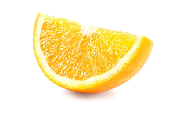 Taglio Arancio Isolato Sfondo Bianco — Foto Stock