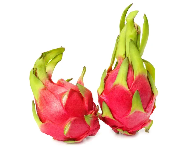 Reife Drachenfrucht Isoliert Auf Weißem Hintergrund Pitaya Oder Pitahaya — Stockfoto