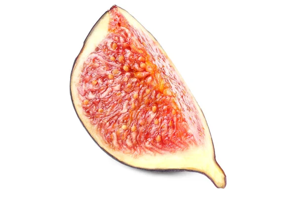 Fig Frukter Med Skivor Isolerad Vit Bakgrund — Stockfoto