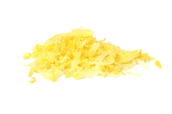 Lemon Zest Isolated White Background Healthy Food — Stock Photo, Image