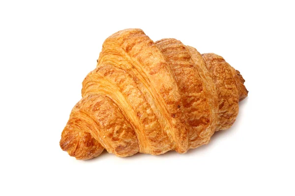 Färsk Croissant Isolerad Vit Bakgrund — Stockfoto