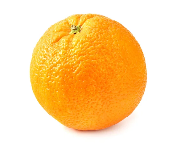 Одиночні Апельсинові Фрукти Ізольовані Білому Тлі — стокове фото