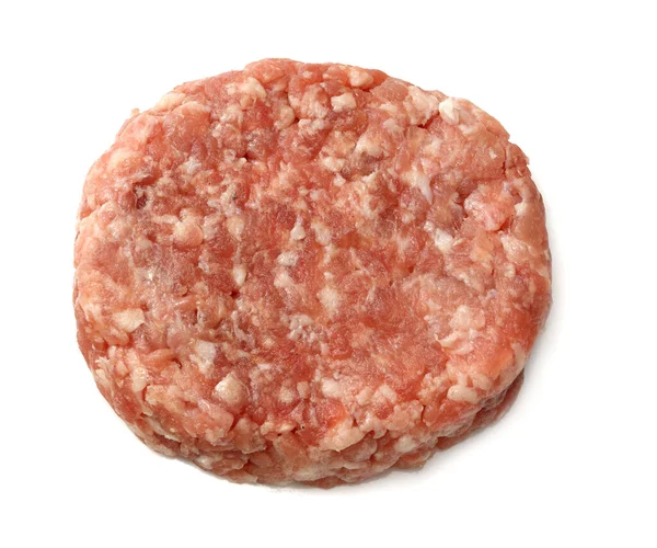 Мясо Мясо Изолировано Белом Фоне Вид Сверху — стоковое фото
