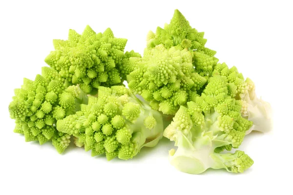 Romanesco Broccoli Geïsoleerd Witte Achtergrond Romeinse Bloemkool — Stockfoto