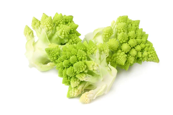 Romanesco Broccoli Isolerad Vit Bakgrund Blomkål — Stockfoto