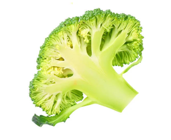 Broccoli Freschi Verdi Isolati Fondo Bianco — Foto Stock