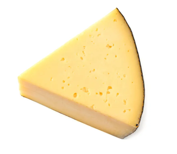 Кусок Сыра Изолирован Белом Фоне Вид Сверху — стоковое фото