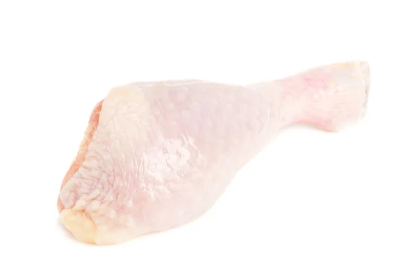 Cuisses Poulet Crues Isolées Sur Fond Blanc — Photo