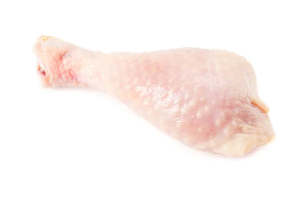 Rohe Hühnerkeulen Isoliert Auf Weißem Hintergrund — Stockfoto