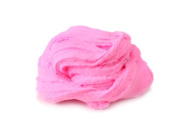 Pembe plastisin beyaz arka planda izole edilmiş. Kil modelleme