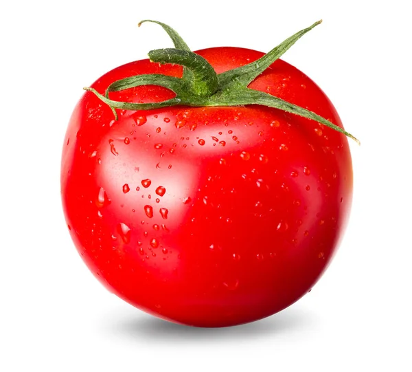 Fresh Tomato Isolated White Background Close — Stock Photo, Image
