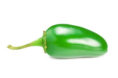 Jalapeno chili peppers isolated on white background Capsicum annuum fruits clipart