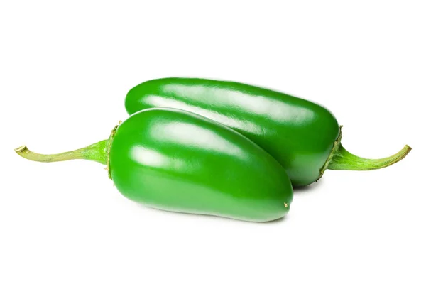 Jalapeno Chili Pepers Geïsoleerd Witte Achtergrond Capsicum Annuum Vruchten — Stockfoto