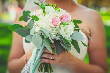 Düğün buketi pembe Güllü 