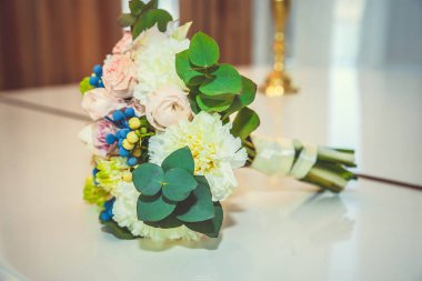 Düğün buketi pembe Güllü 