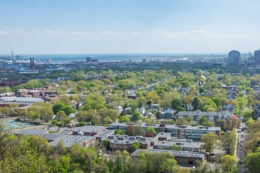 Tarihi Frederick, Maryland Carroll Creek Promena yakınındaki hava