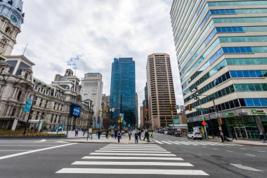 Merkezi şehir philadelphia, pennsylvania sprin sırasında binalarda