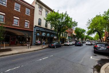 Şehir merkezindeki tarihi Federick, Maryland binalarda