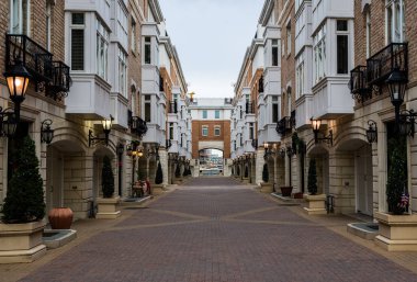 Şehir merkezindeki Federal Hill Baltimore, Maryland kış aylarında
